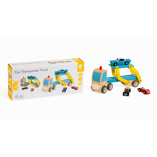 JUGUETE DIDÁCTICO KIDSCOOL CAMION REMOLCADOR AUTOS MULTICOLOR - 5