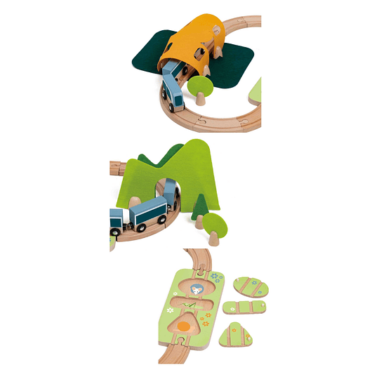 JUEGO DIDÁCTICO KIDSCOOL PISTA TREN FELIZ VERDE - 3