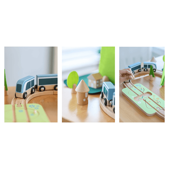 JUEGO DIDÁCTICO KIDSCOOL PISTA TREN FELIZ VERDE - 4