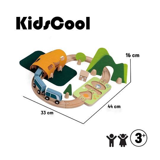 JUEGO DIDÁCTICO KIDSCOOL PISTA TREN FELIZ VERDE - 5