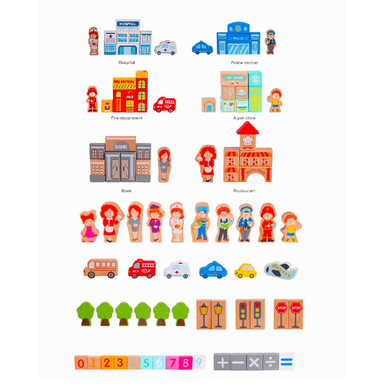 JUEGO CONSTRUCCION KIDSCOOL CIUDAD FELIZ MULTICOLOR - 5