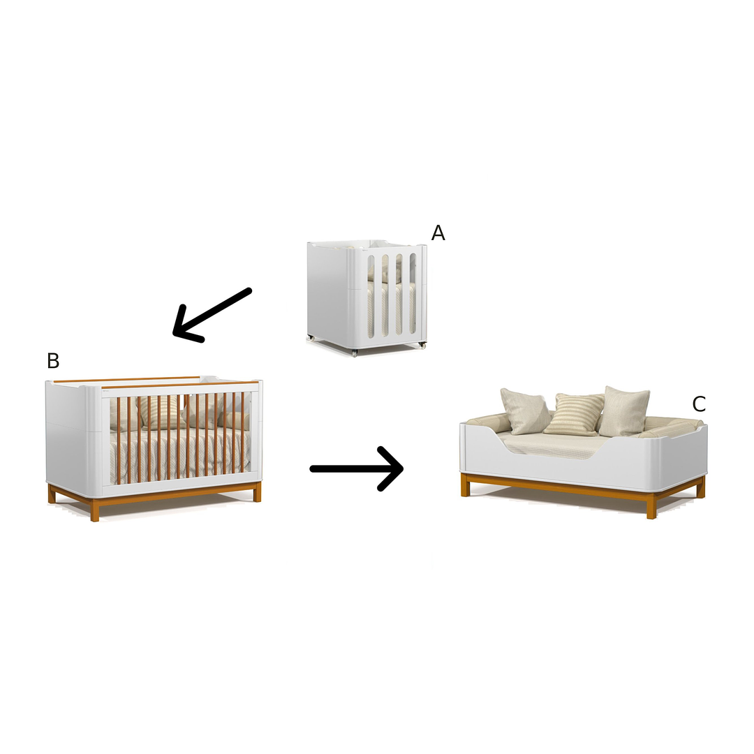 CUNA FLOW LAQUEADA BLANCA ECO WOOD - 2