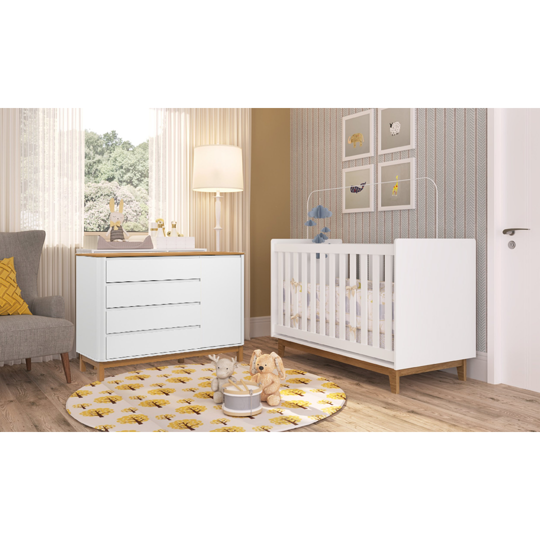 COMODA FLOW LAQUEADA BLANCA ECO WOOD - 3