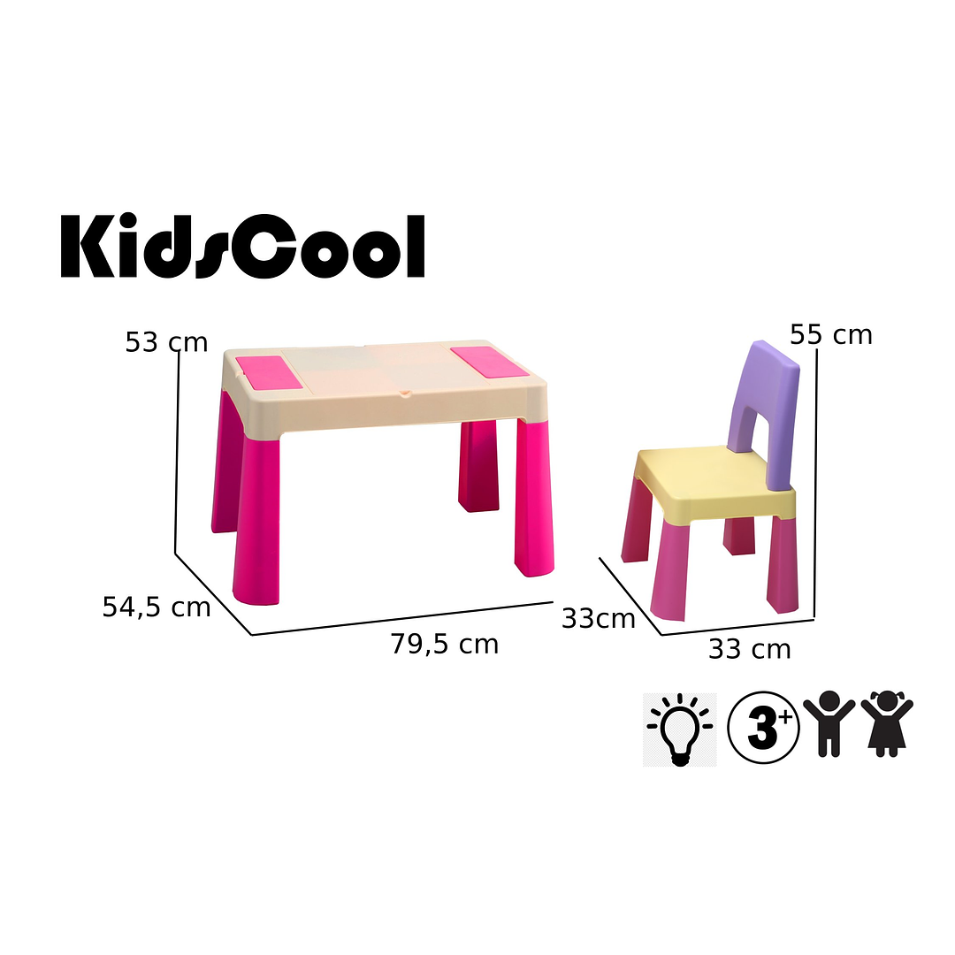 MESA DIDACTICA PINK + 2 SILLAS - 4