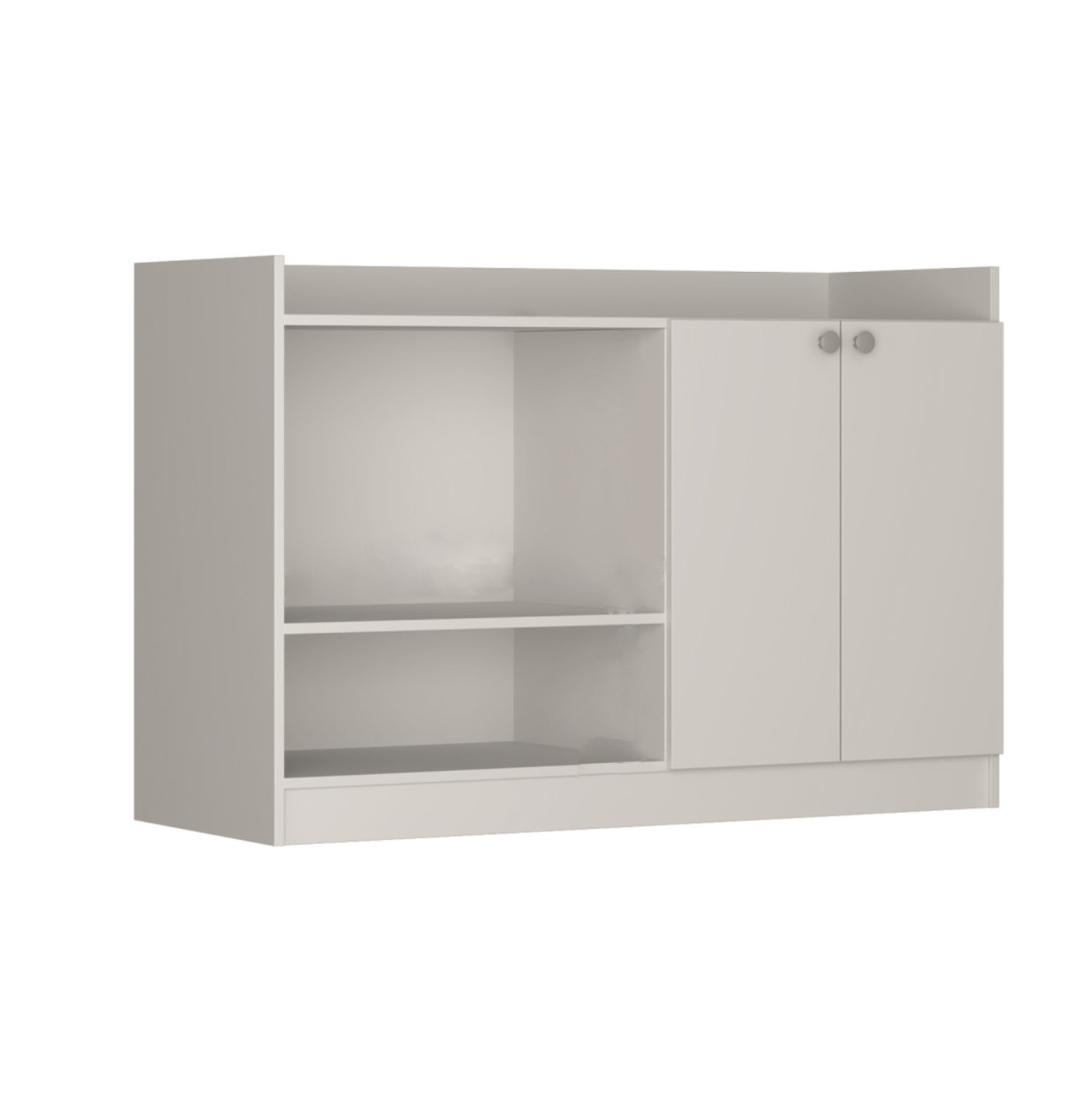 MUEBLE DE COCINA CON 2 PUERTAS Y 2 ESPECIOS BLANCO - 1