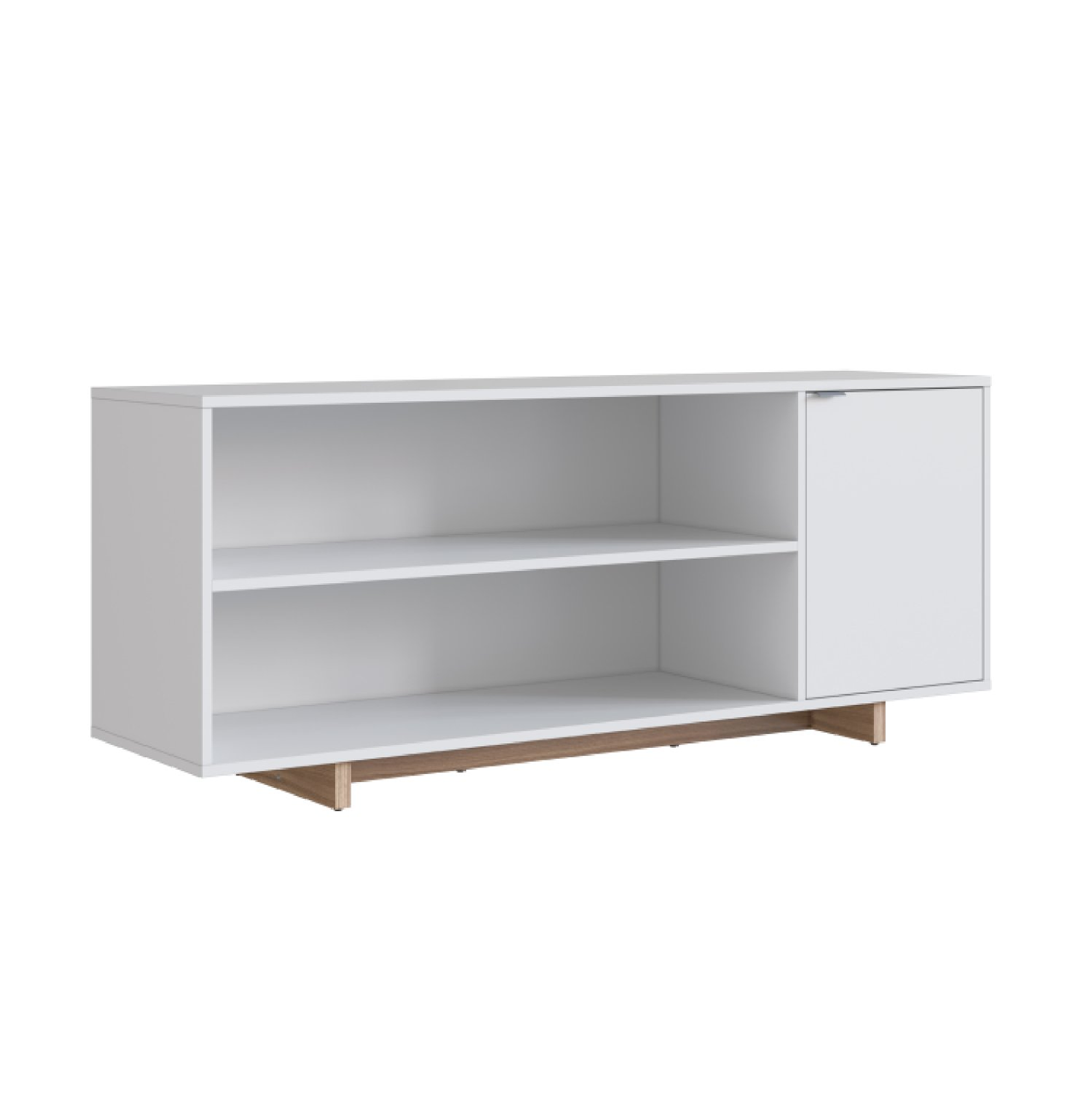 RACK CON 2 ESPACIOS + PUERTA PARA TV DE 50' BLANCO NOMAD EMOVELL - 1