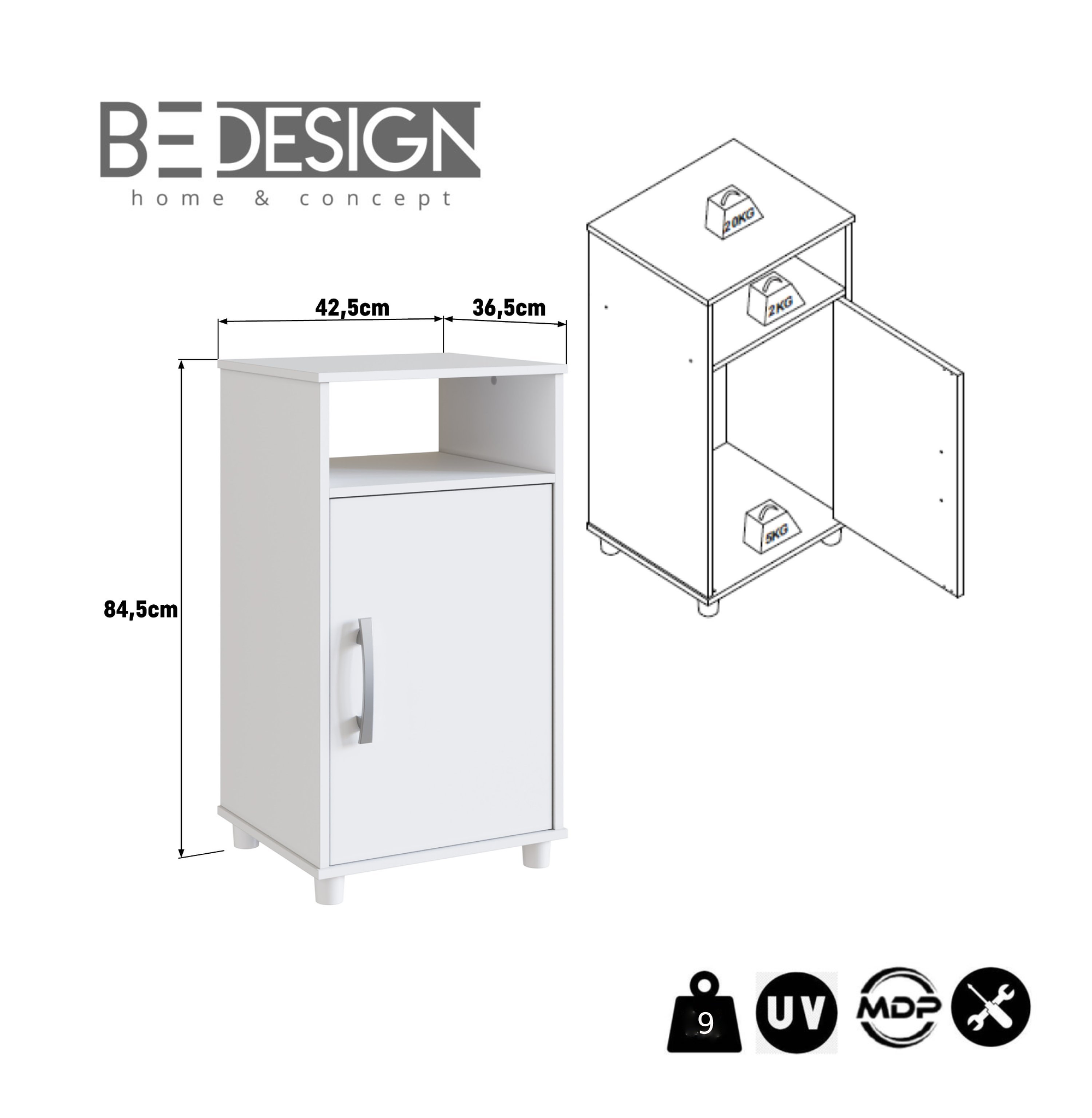 MUEBLE MULTIUSO BLANCO NOVA MOBILE - 3