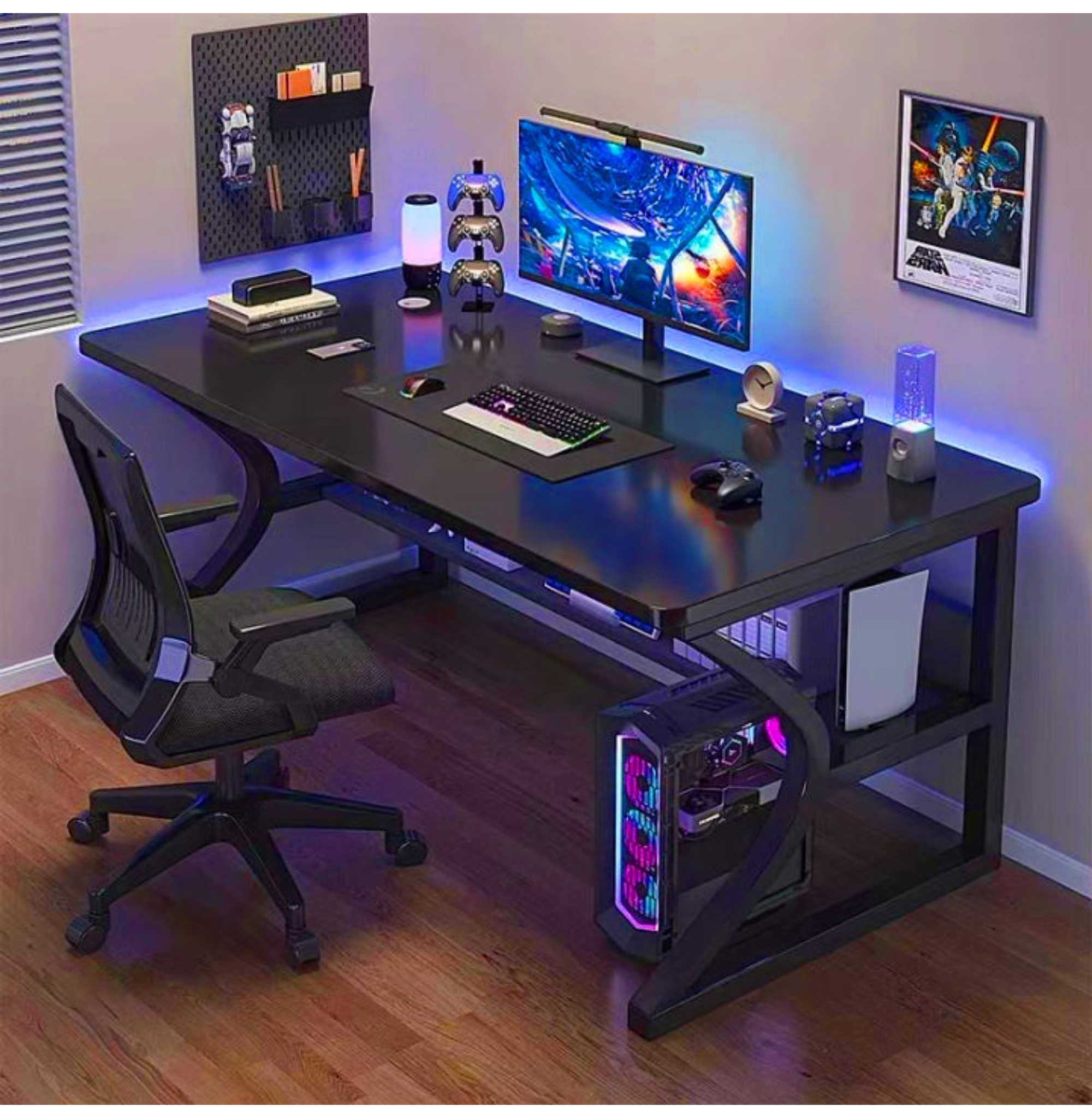 ESCRITORIO GAMER METAL NEGRO - 3