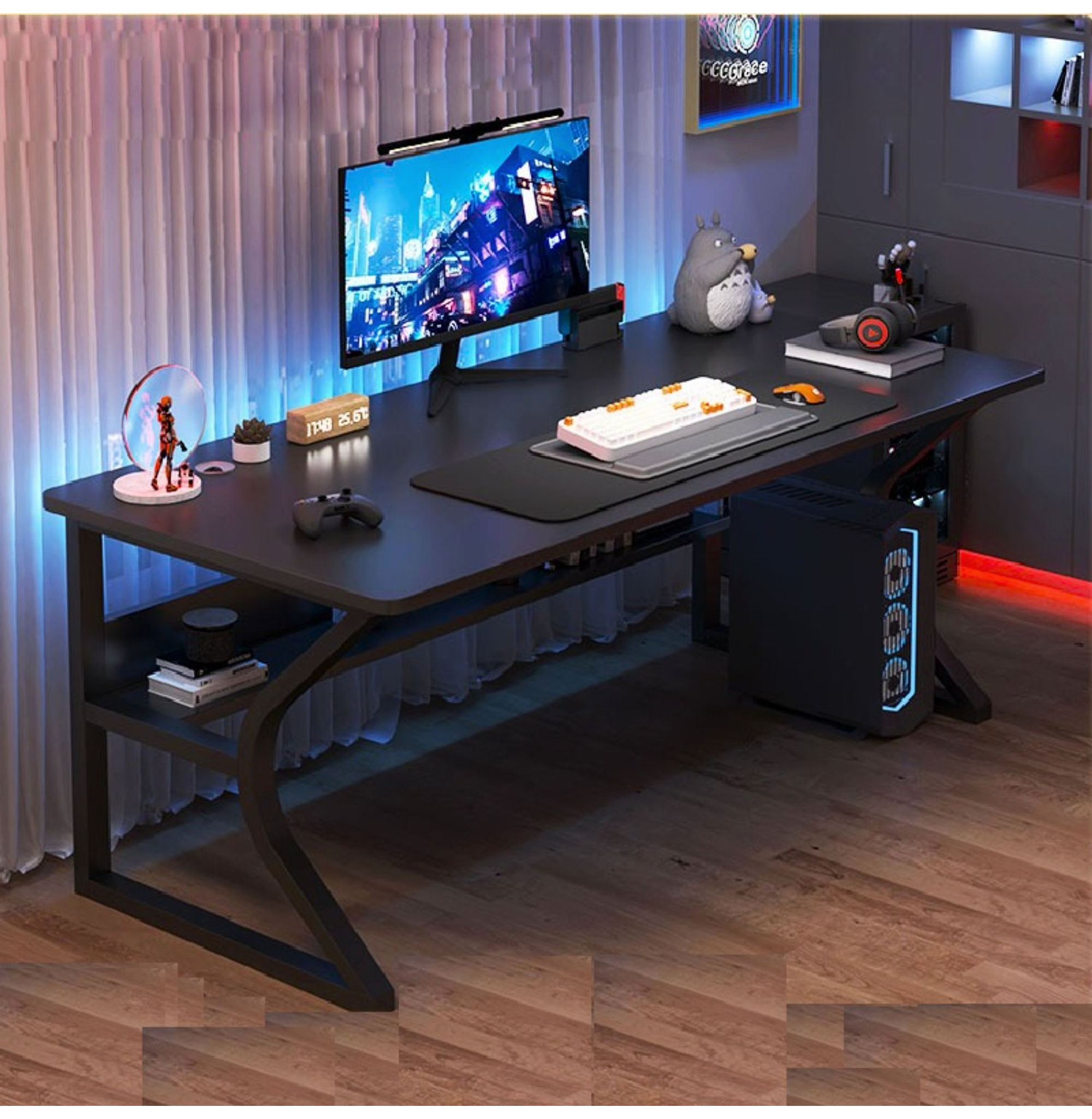 ESCRITORIO GAMER METAL NEGRO - 4