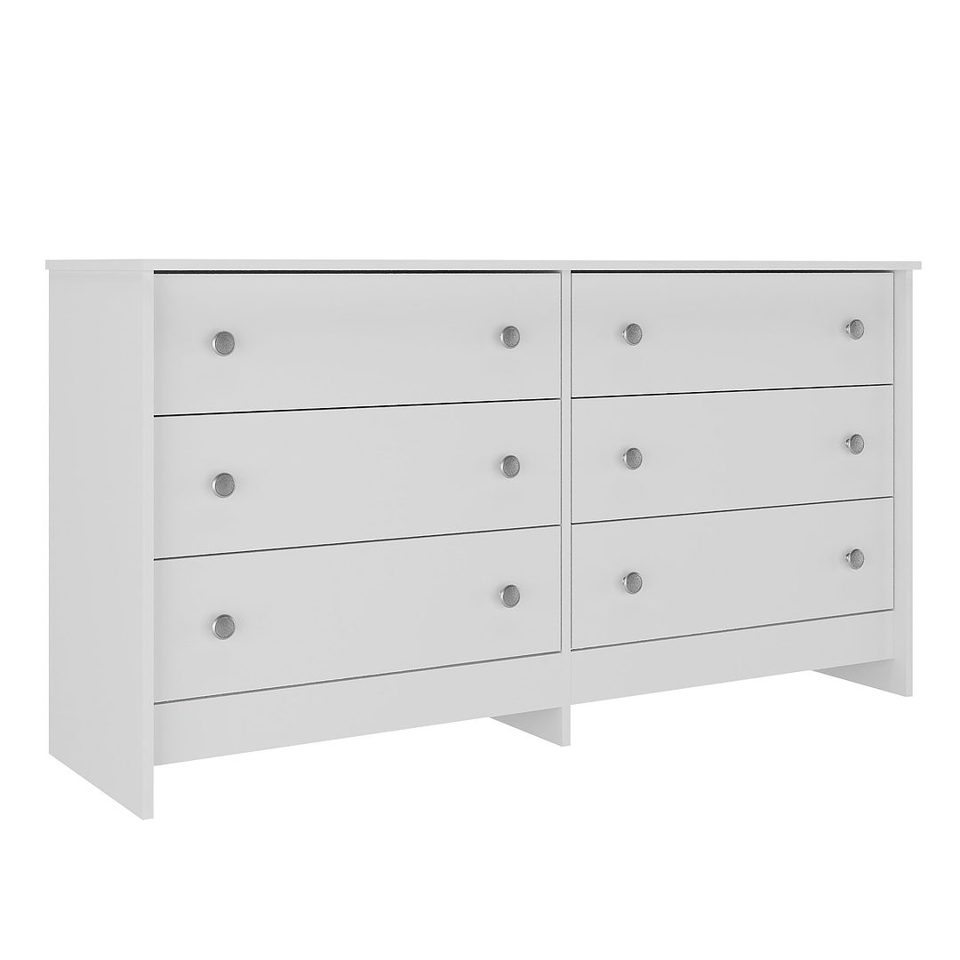 COMODA DUPLEX 6 CAJONES EN COLOR BLANCO - 1