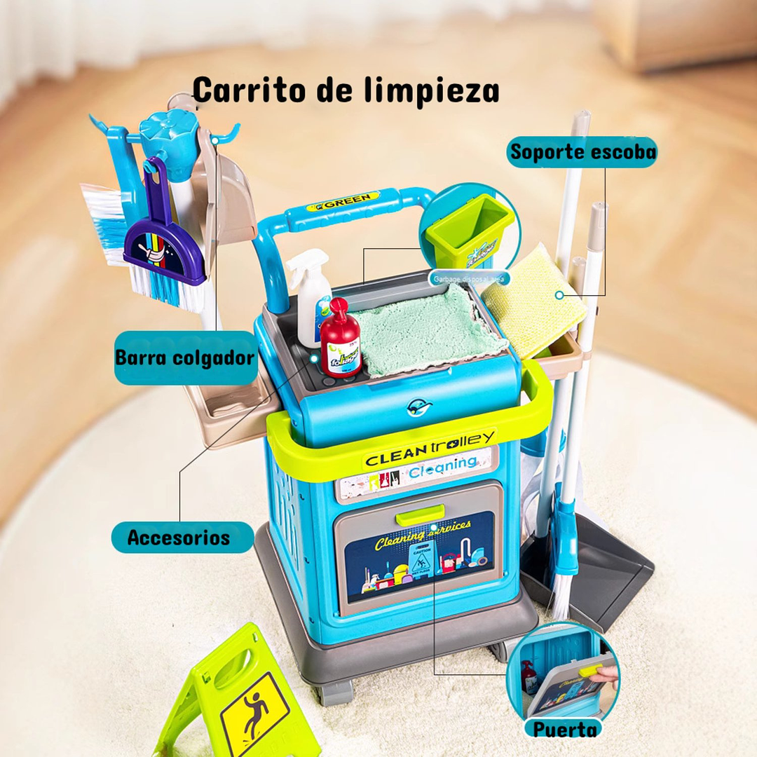 JUEGO CARRO DE LIMPIEZA KIDS - 2