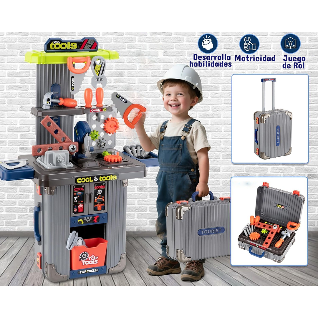 JUEGO MALETA BANCO DE HERRAMIENTAS KIDS - 2