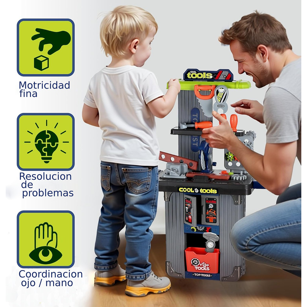 JUEGO MALETA BANCO DE HERRAMIENTAS KIDS - 6