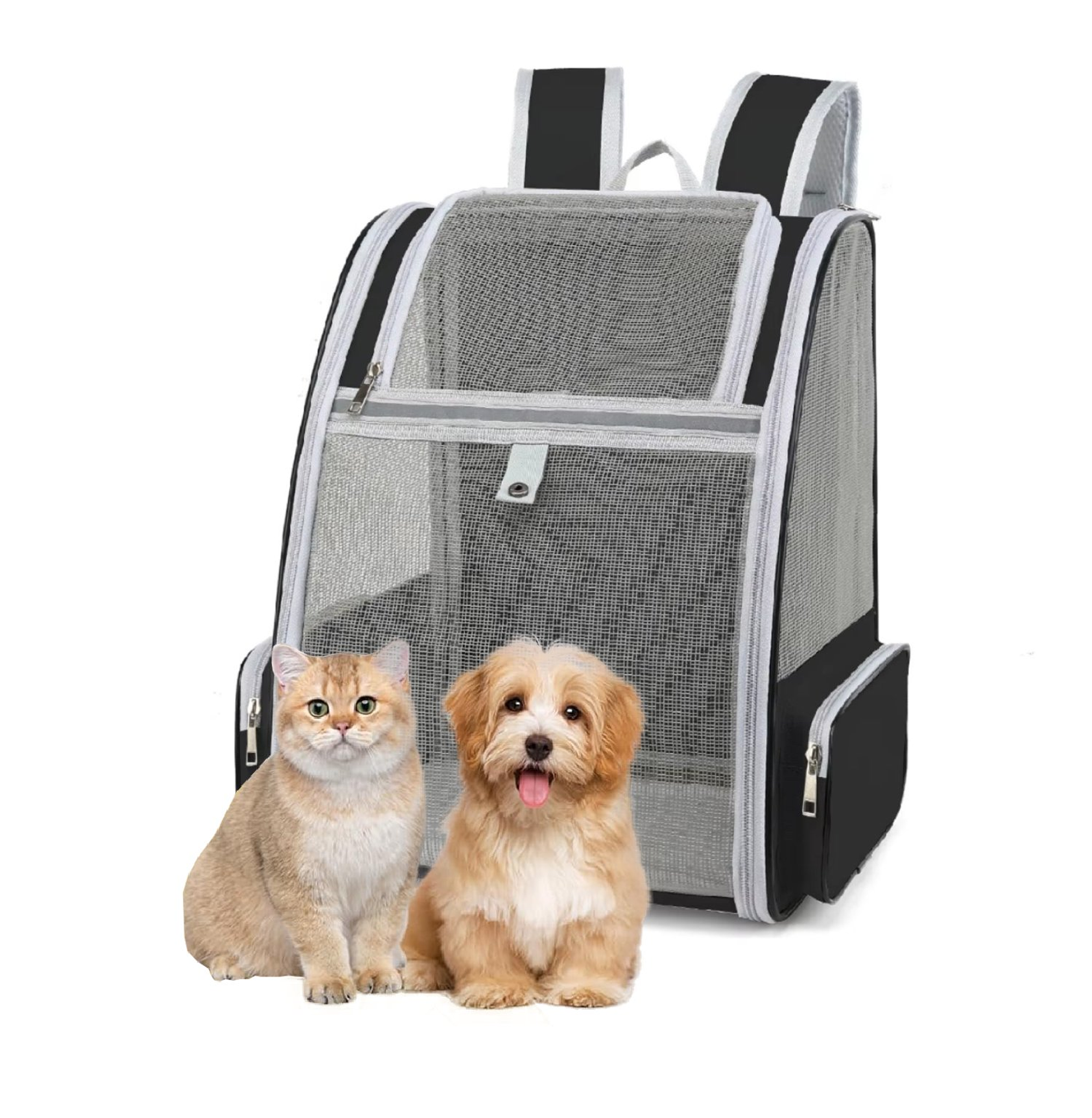 MOCHILA TRANSPORTE MASCOTA BLACK - 1