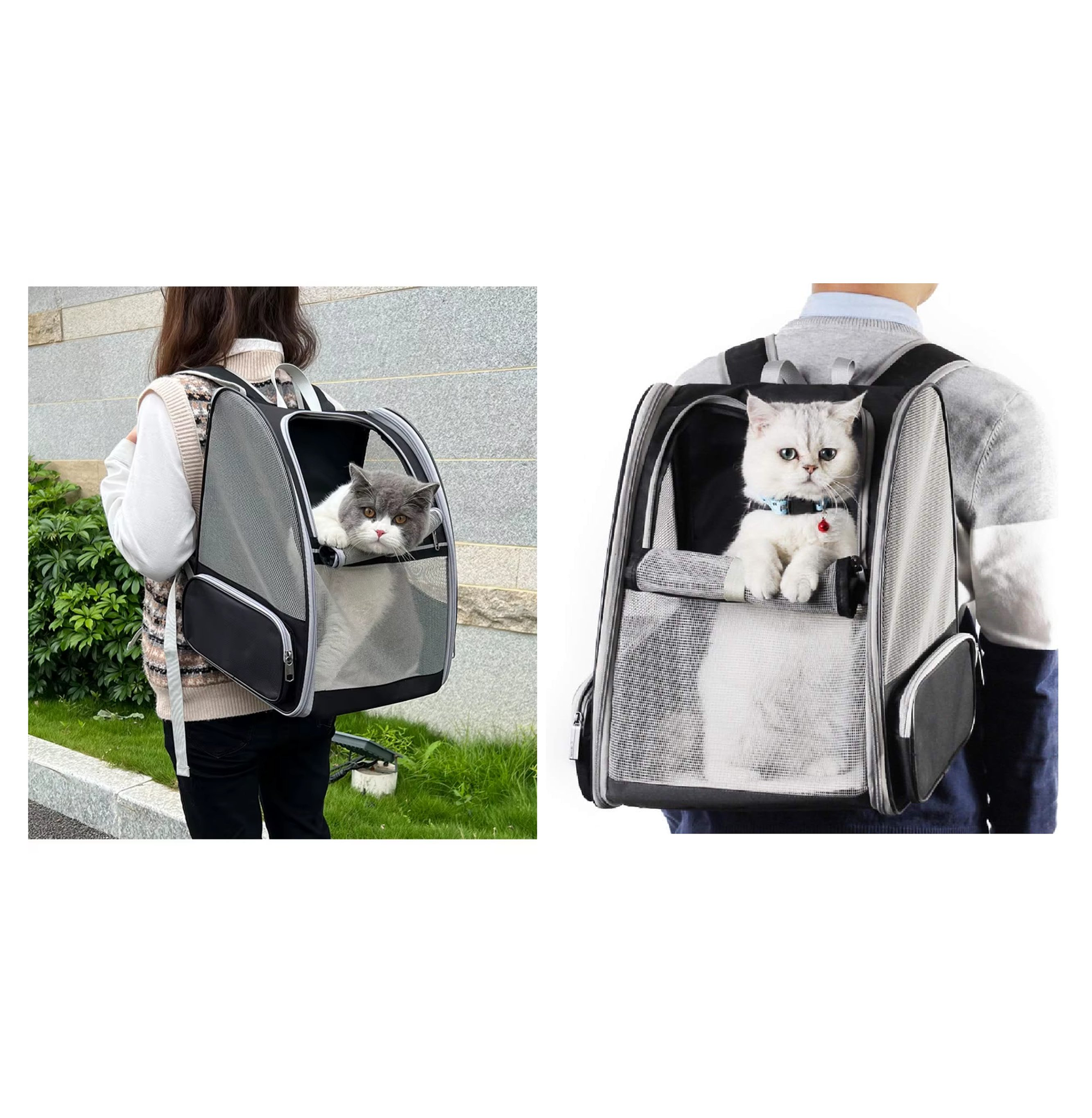 MOCHILA TRANSPORTE MASCOTA BLACK - 2