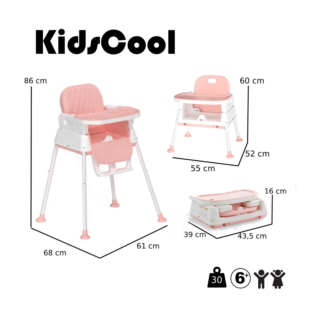 SILLA DE COMER FLORENCIA ROSADO 4 EN 1 - 6