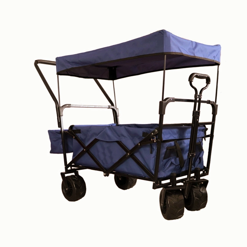 CARRITO WAGON PLEGABLE CON TECHO AZUL - 4
