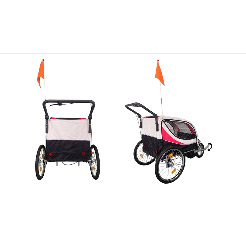 CARRITO JOGGER BABY TRAILER PARA 2 NIÑOS ROJO - 2