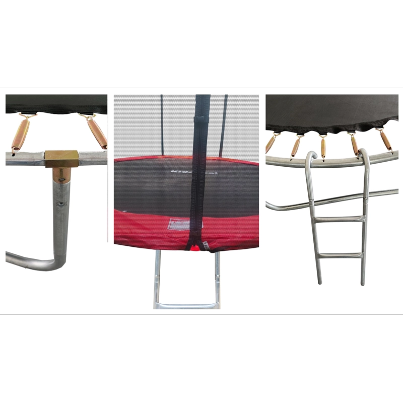 CAMA ELASTICA ROJA 12 PIES C/ESCALERA - 3