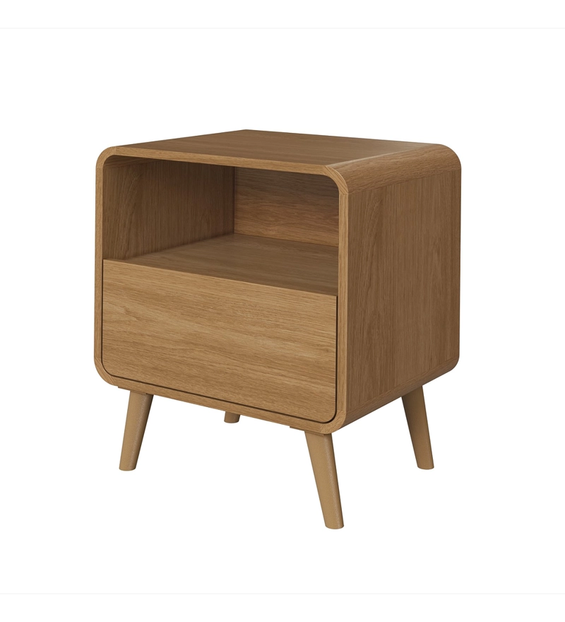 VELADOR RETRO 1 CAJON ROBLE OSCURO - 1