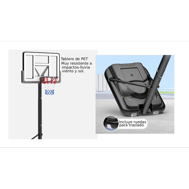 ARO DE BASQUET AJUSTABLE A 2.3MTS - 3