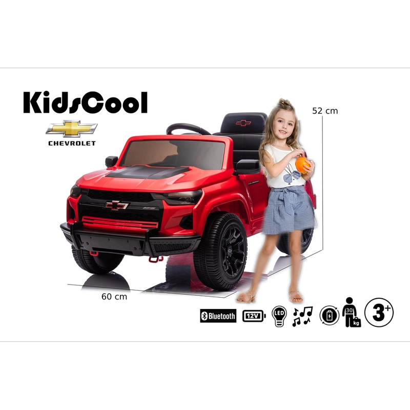 CAMIONETA A BATERIA CHEVROLET COLORADO 12V ROJO - 5