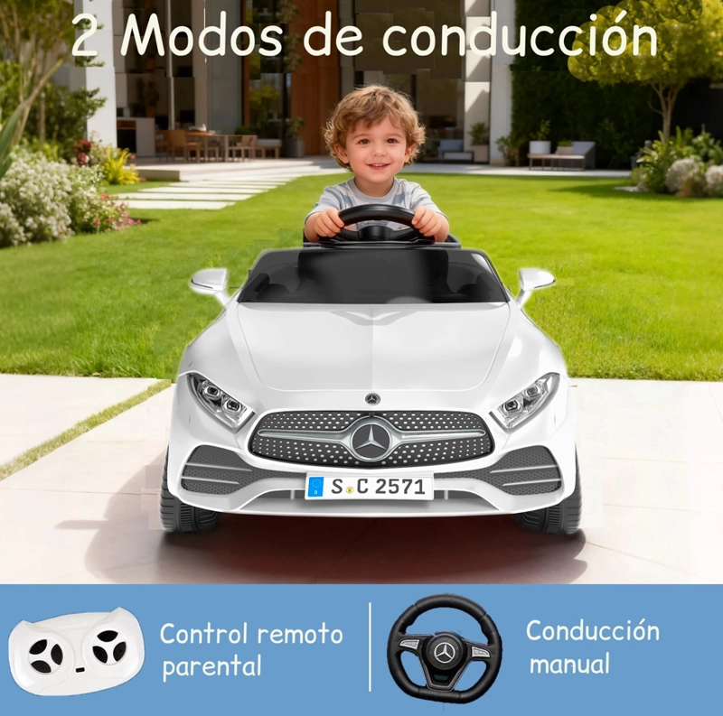 AUTO A BATERIA MERCEDES BENZ CLS350 12V BLANCO - 5