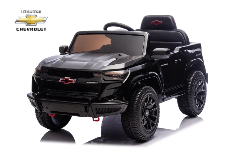 CAMIONETA A BATERIA CHEVROLET COLORADO 12V NEGRO - 1