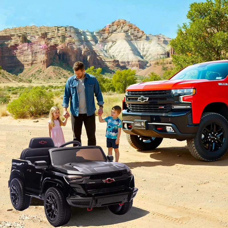 CAMIONETA A BATERIA CHEVROLET COLORADO 12V NEGRO - 4