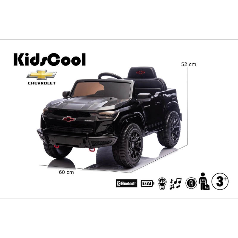 CAMIONETA A BATERIA CHEVROLET COLORADO 12V NEGRO - 5