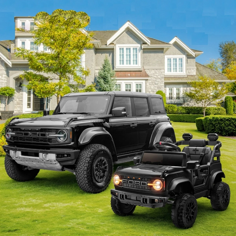 CAMIONETA A BATERIA FORD BRONCO 12V NEGRO - 3