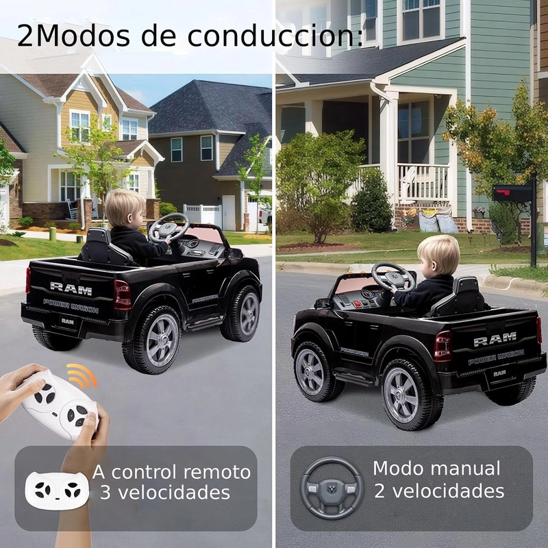 CAMIONETA A BATERIA RAM 1500 RHO TRUCK 12V GRIS - 6