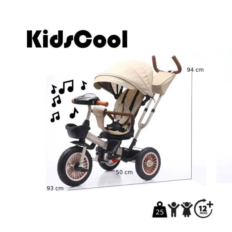 TRICICLO MULTIFUNCION 360 BEIGE - 5