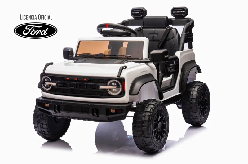 CAMIONETA A BATERIA FORD BRONCO 12V BLANCO - 1