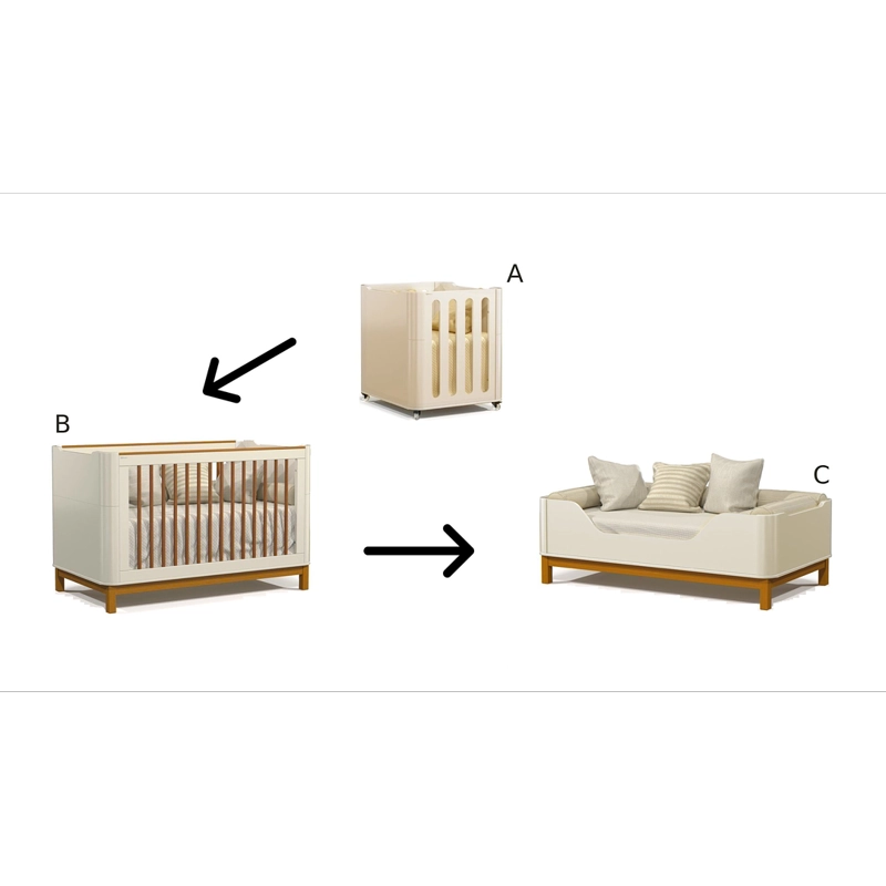 CUNA FLOW 3 EN 1 BEIGE ECO WOOD - 2