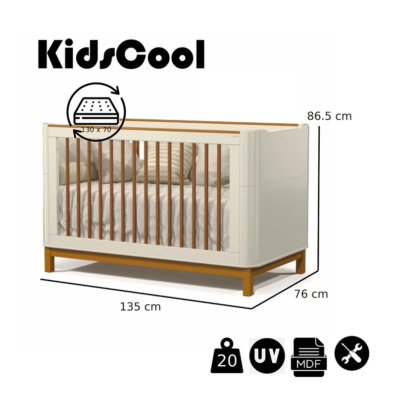 CUNA FLOW 3 EN 1 BEIGE ECO WOOD - 5