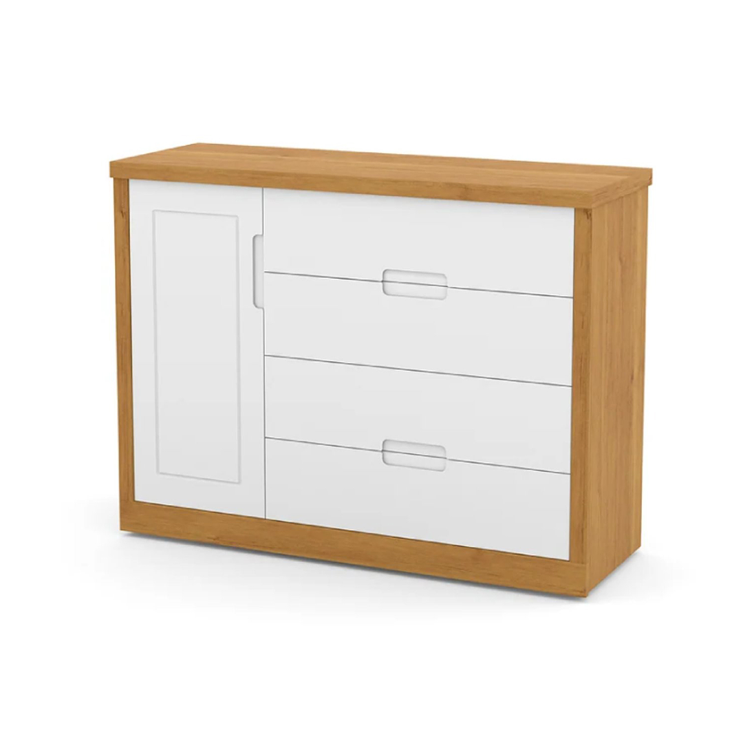 COMODA TUTTO CON PUERTA BLANCA CARAMELO - 1