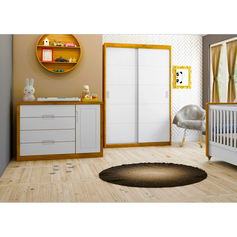 COMODA TUTTO CON PUERTA BLANCA CARAMELO - 4