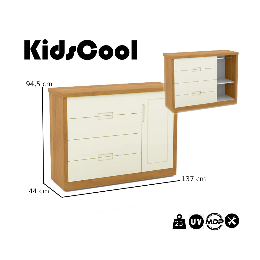 COMODA TUTTO CON PUERTA BEIGE CARAMELO - 5