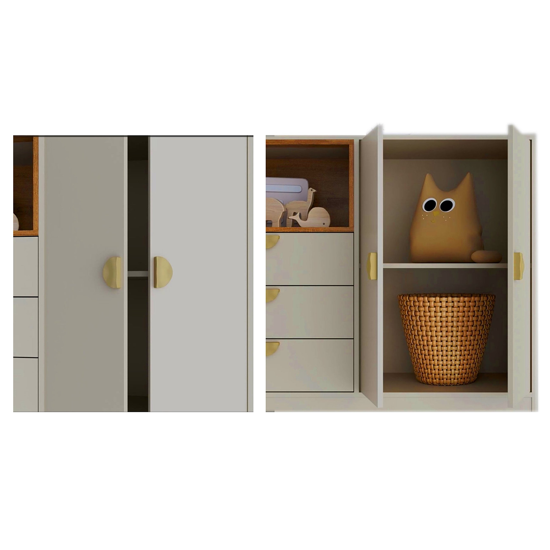 COMODA 3 CAJONES Y 2 PUERTAS CARIÑO ARENA - 4