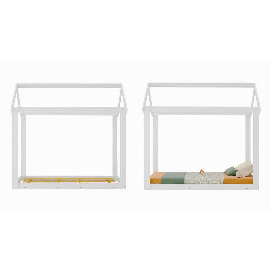 CAMA CASITA MONTESSORIANO CARIÑO BLANCA - 2