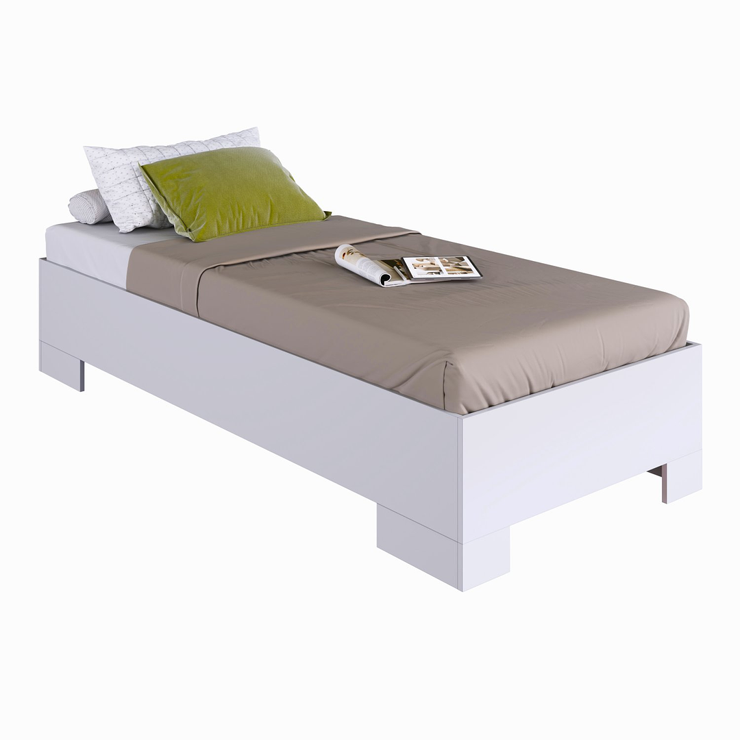 CAMA INDIVIDUAL BOX 90 XANGAI BLANCO 190X90 - 1