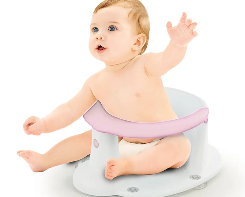 ASIENTO PARA BAÑO DE BEBE ROSADO - 2