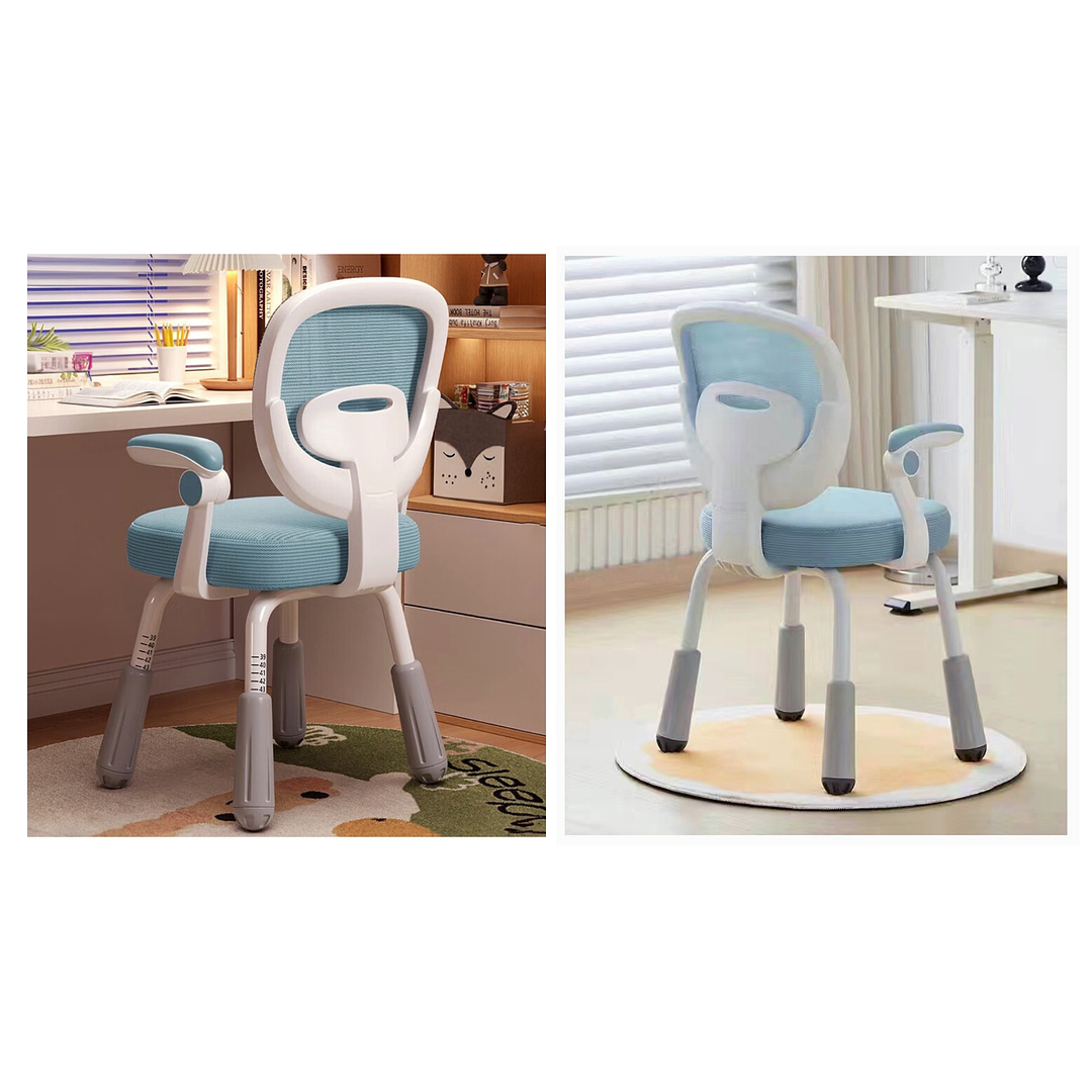 SILLA DE ESCRITORIO INFANTIL ERGONOMICA AZUL - 4