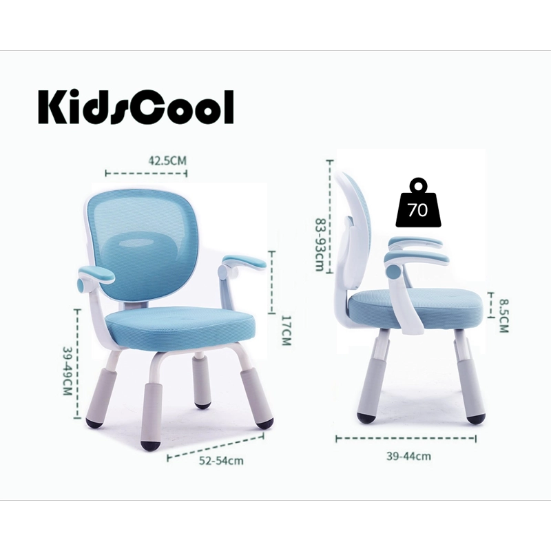 SILLA DE ESCRITORIO INFANTIL ERGONOMICA AZUL - 6
