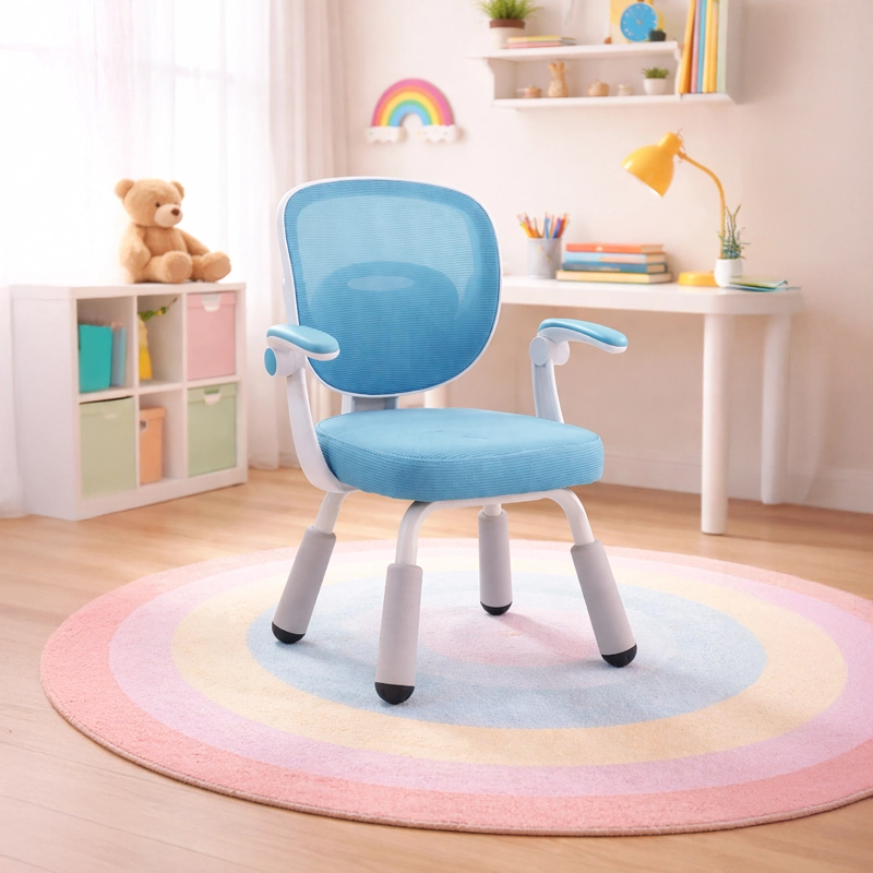 SILLA DE ESCRITORIO INFANTIL ERGONOMICA AZUL - 7