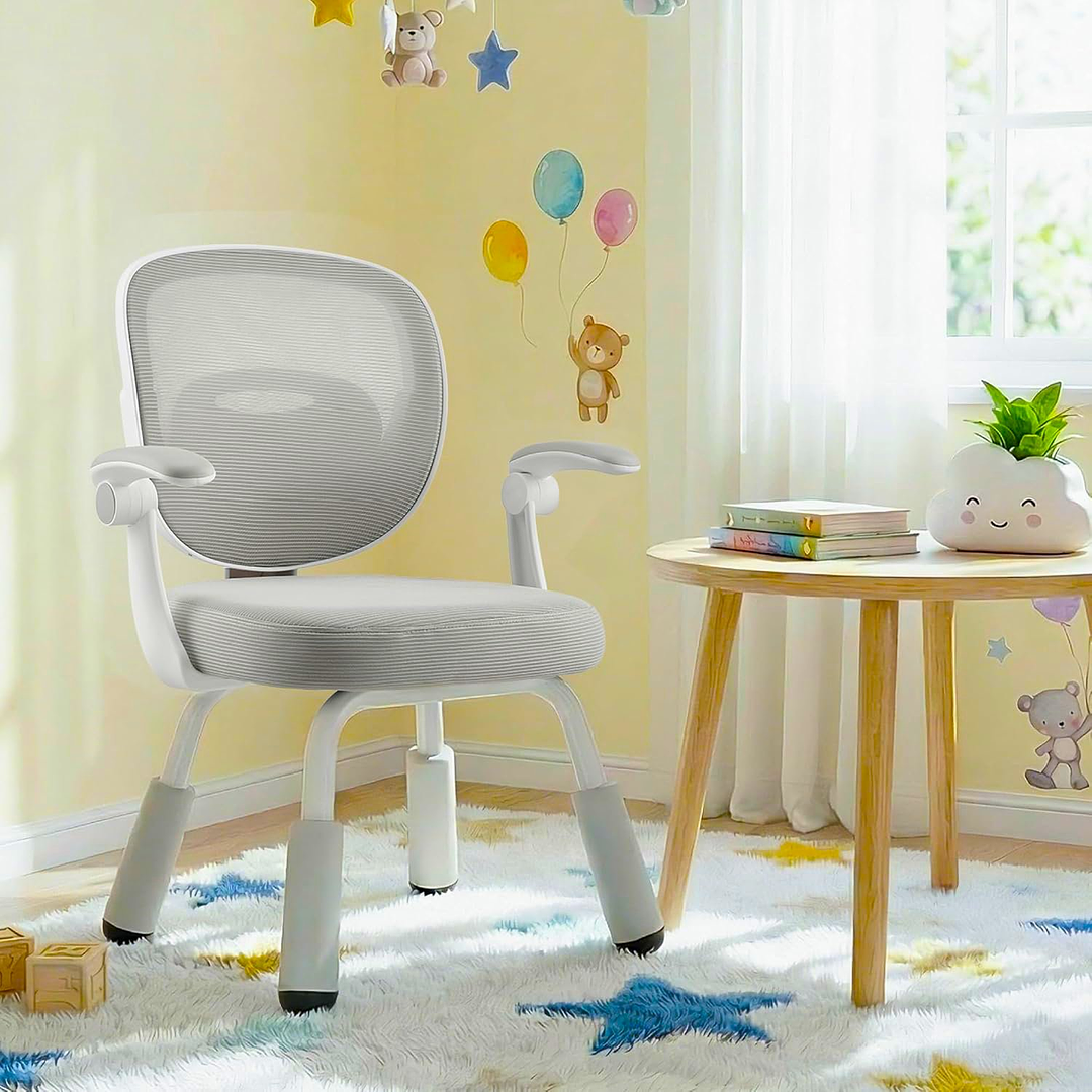 SILLA DE ESCRITORIO INFANTIL ERGONOMICA GRIS - 3