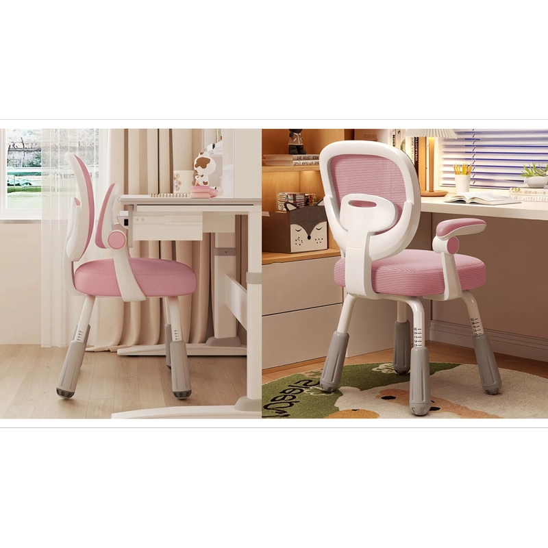 SILLA DE ESCRITORIO INFANTIL ERGONOMICA ROSADO - 5