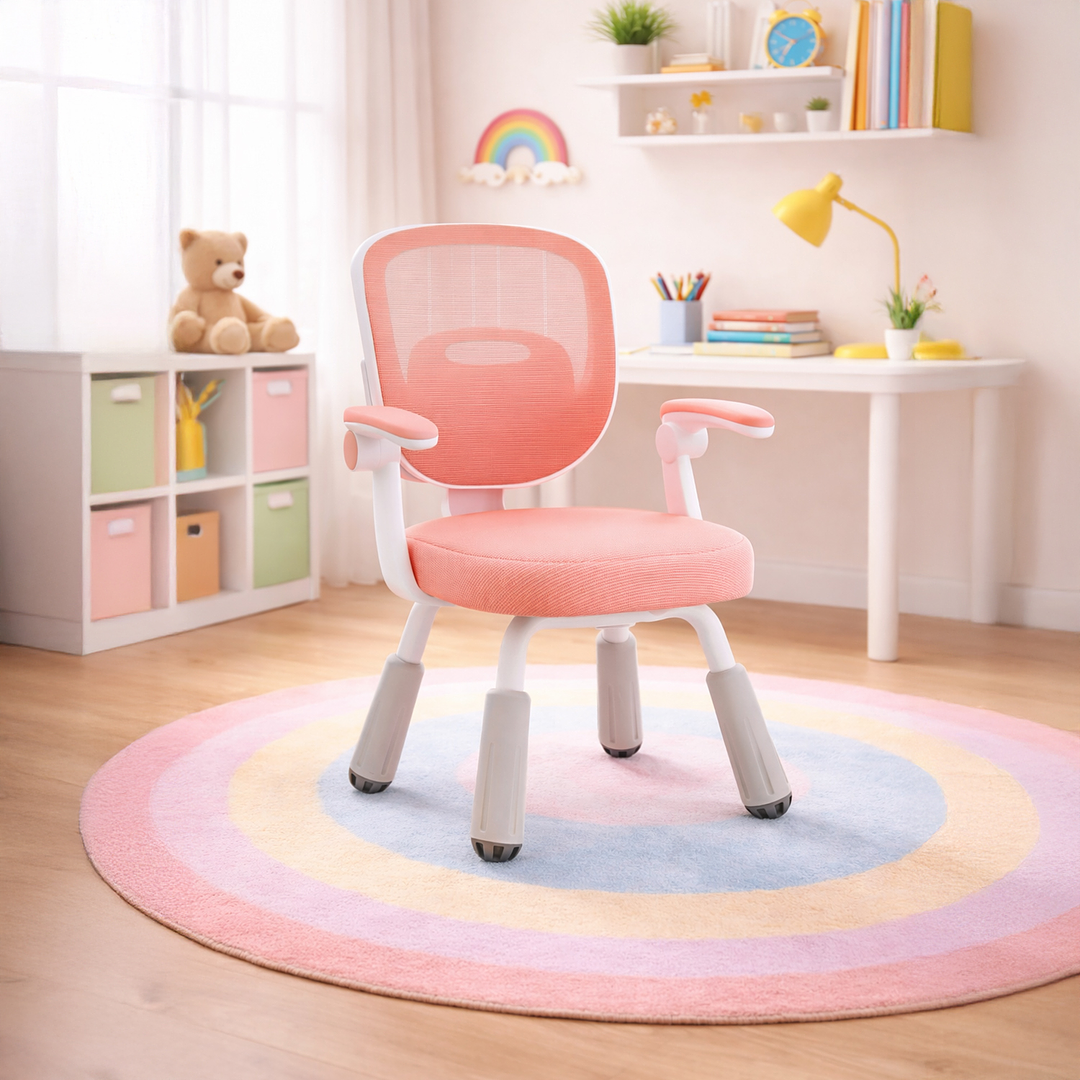 SILLA DE ESCRITORIO INFANTIL ERGONOMICA ROSADO - 7