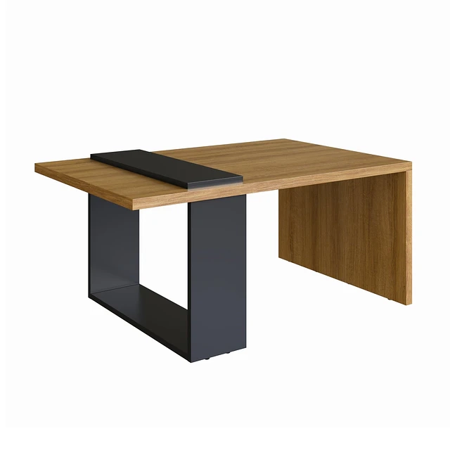 MESA DE CENTRO BOHO MIEL Y NEGRO - 2